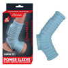 Nasstoys Power Sleeve Ribbed Fit Vibrating Penis Enhancer Blue - Adult Naughty Store