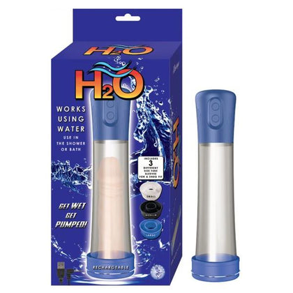 Nasstoys H2O Rechargeable Penis Pump - Blue, Enhance Your Sexual Health with this Innovative Water-Based Male Enhancement Device