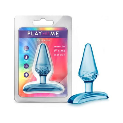 Blush Jolly Plug Blue - Beginner's Tapered Anal Toy for Long-Term Comfort and Pleasure - Adult Naughty Store