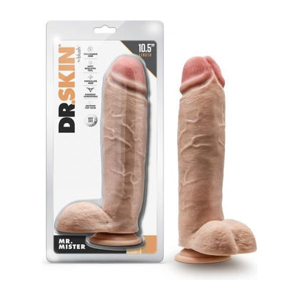 Dr. Skin Mr. Mister 10.5 In. Dildo With Balls Beige - Adult Naughty Store