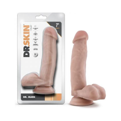 Dr. Skin Dr. Mark 7-Inch Dildo with Balls - Beige: The Ultimate Realistic Pleasure Experience - Adult Naughty Store