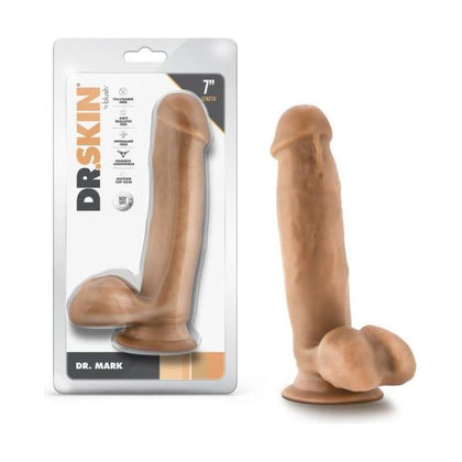 Dr. Skin Dr. Mark 7-Inch Dildo With Balls - Realistic Tan Pleasure for All Genders - Adult Naughty Store