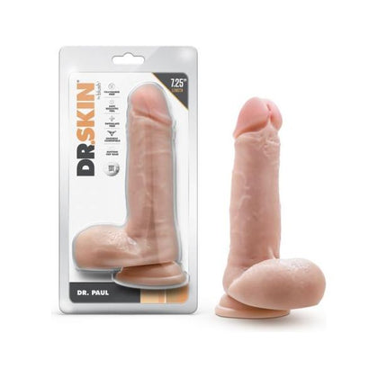 Dr. Skin Dr. Paul 7.25 Inch Realistic Dildo with Balls - Beige: The Ultimate Pleasure Experience for All Genders - Adult Naughty Store