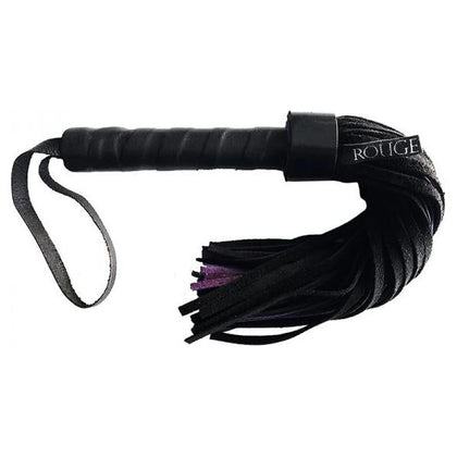 Leather Pleasure Co. Short Suede Flogger - Model LS-40 - Unisex - Sensation Play - Black/Purple