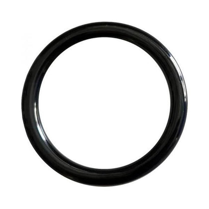 Rouge Stainless Steel Round Cock Ring 45mm Black - Adult Naughty Store