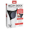 Introducing the Body Dock Elite Silicone Strap-on Harness - Model BD-5000: The Ultimate Gender-Inclusive Pleasure Companion for Intimate Play - Black - Adult Naughty Store