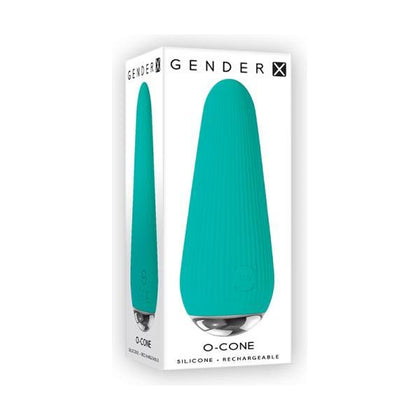 Introducing the SensaX O-Cone Teal Silicone Vibrating Bullet - Model XG-10: The Ultimate Gender-Neutral Pleasure Companion - Adult Naughty Store