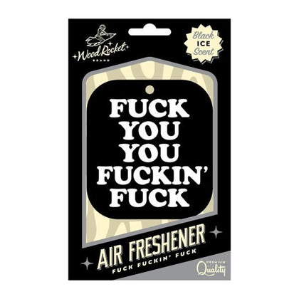 Wood Rocket Air Freshener - Black Ice Scent - Refreshing Fragrance for Your Car, Locker, Closet, and More - Adult Naughty Store