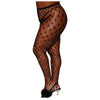 Dreamgirl Black Queen Size Geometric Fence Net Pantyhose with Rhinestone Embellishment - Model 1234 - Women's Intimate Lingerie for Leg and Foot Pleasure - Adult Naughty Store