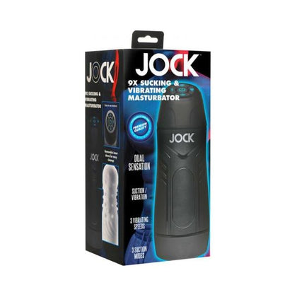 Jock 9x Rechargeable Sucking & Vibrating Masturbator - Model J9XW - Male Pleasure Toy - White - Adult Naughty Store