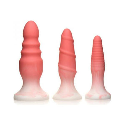 Seductive Pleasures SS-001 Silicone Butt Plug Set: A Luxurious Exploration of Alluring Anal Delights in Pink - Adult Naughty Store