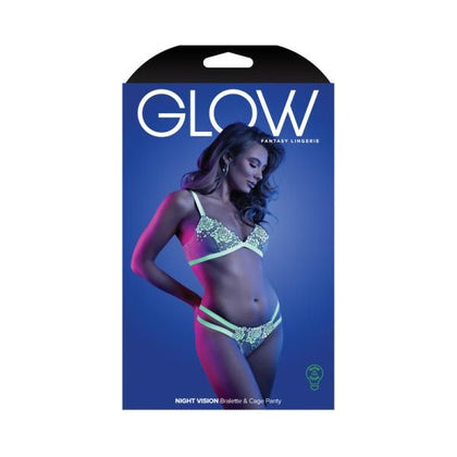 Fantasy Lingerie Glow Night Vision Glow-in-the-dark Lace Bralette & Panty White S/m

Introducing the Fantasy Lingerie Glow Night Vision Glow-in-the-dark Lace Bralette & Panty Set - Model NVT-001, Women's, for Sensual Nights of Delight - Size S/M