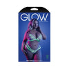 Fantasy Lingerie Glow Night Vision Glow-in-the-dark Lace Bralette & Panty White Queen Size - Adult Naughty Store