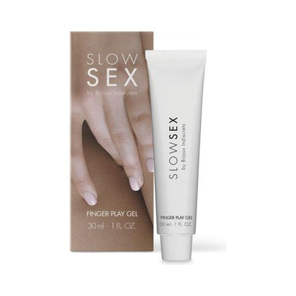 Bijoux Indiscrets Slow Sex Finger Play Gel - Intensify Pleasure and Arousal for All Genders - Water-Based Lubricant for Clitoral, Vulva, and Penis Stimulation - Coconut Aroma - 1 Oz.