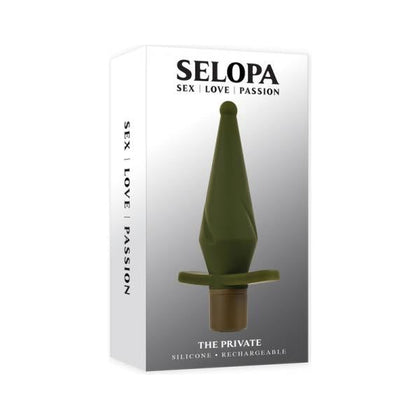 Selopa The Private Rechargeable Butt Plug Silicone Green - Adult Naughty Store