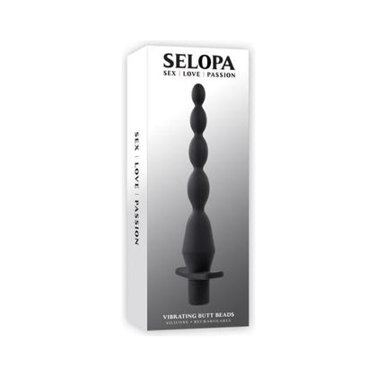 Introducing the Sensual Pleasures Collection: Selopa Vibrating Butt Beads - Model VBB-001 - Ultimate Anal Bliss for Men and Women - Black