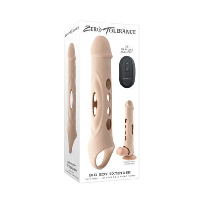 Zero Tolerance Big Boy Extender Rechargeable Extension With Remote Silicone Light - Ultimate Pleasure Enhancer for Men - Model ZT-XXL-001 - Black