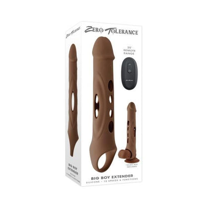 Zero Tolerance Big Boy Extender Rechargeable Extension With Remote Silicone Dark - Adult Naughty Store