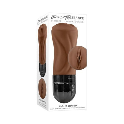 Zero Tolerance FlexTech™ Tight Lipped Rechargeable Stroker With Suction - Model ZTF-500 - Male - Dual Pleasure - Dark