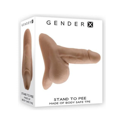 Gender X Stand To Pee TPE Medium Realistic Penis Packer Pro Model 500 - Unisex Genital Pleasure Toy - Flesh - Adult Naughty Store