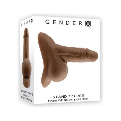 Gender X Stand To Pee TPE Dark Realistic Penis Packer - Model X1 - Male - Full Pleasure - Dark Brown - Adult Naughty Store