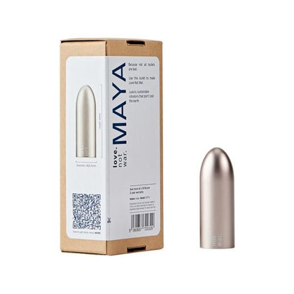 Love Not War Maya Head Grey - Sustainable Aluminum Bullet Vibrator for Clitoral Stimulation - Model MNW-Maya135 - Women - Targeted Pleasure - Grey
