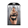 Fantasy Lingerie Easy Rider 7 Piece Open Cup Bra Set - Model ER-7XL - Women's Wetlook Fishnet Lingerie - Plus Size 1XL/2XL - Adult Naughty Store