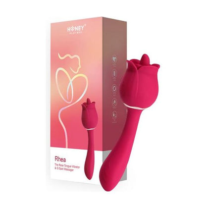 Rhea Rose Clit Tongue Licking Vibrator and G-spot Massager Red - The Ultimate Pleasure Companion for Women

Introducing the SensuaRosa SR-2000 Women's 2-in-1 Clit Licking Vibrator and G-spot Massager - Red
