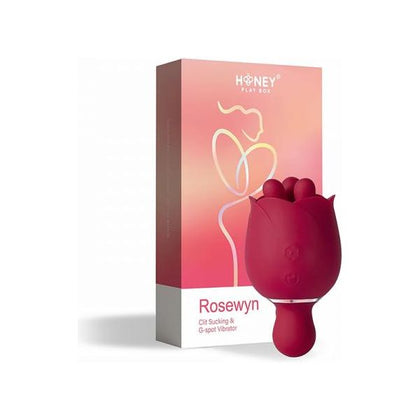 Rosewyn Rotating Rose Vibrator and Pinpoint Stimulator Red - The Ultimate Pleasure Companion for Intense Clitoral Stimulation