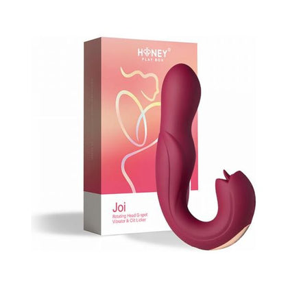 Introducing the Joi Rotating Head G-spot Vibrator and Clit Licker Maroon - The Ultimate Dual Pleasure Experience for Women