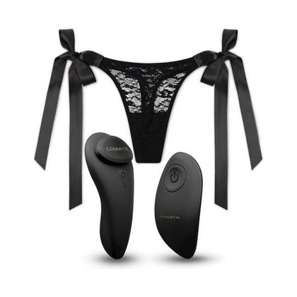 Coquette The Secret Panty Vibe - Wireless Silicone Intimate Massager, Model X123, Women's Vibrating Underwear, Clitoral Stimulation, Midnight Black