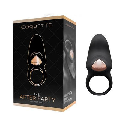 Coquette The After Party Couples Ring - Vibrating Silicone Pleasure Enhancer for Enhanced Intimacy - Model XR-9001 - Unisex - Multi-Speed Vibration Patterns - Splashproof - Black