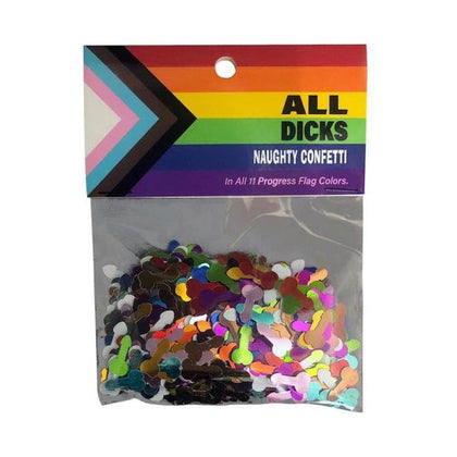 Dicks Naughty Confetti Pride - Penis-Shaped Pride Flag Colored Adult Party Confetti - 15g - Adult Naughty Store