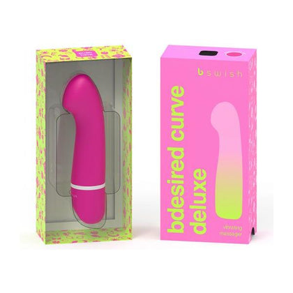 B Swish Bdesired Deluxe Curve Rose - Elegant Silicone G-Spot Vibrator for Women - Model BD-001 - Intense Pleasure in a Sensual Rose Color