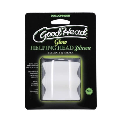 Goodhead Glow Helping Head Silicone Mini Stroker - Model GH-002 - For Him - Intensify Oral Pleasure - Glow-in-the-Dark