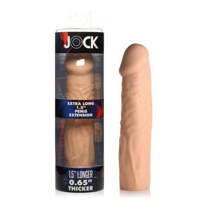 Jock Extra Long Penis Extension Sleeve 1.5in Light - The Ultimate Pleasure Enhancer for Men - Model JXLS-1.5L