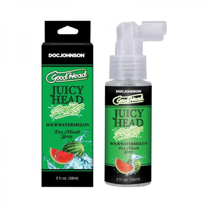 GoodHead Juicy Head Dry Mouth Spray in Sour Watermelon 2oz: Oral Sex Enhancer Spray for Men and Women, Delicious Mouthwatering Formula in Vibrant Green