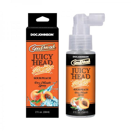 GoodHead Juicy Head Dry Mouth Spray - Sour Peach Oral Sex Enhancer (Model: GH-DS-SP) for All Genders - Moisturising and Breath-Freshening in Vibrant Peach 🍑