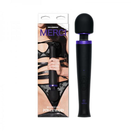 Merci Silicone Power Wand Massager MG-500: Ultimate Rechargeable Vibrator for Women, Violet