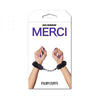 Introducing the Merci Fluff Cuffs Black Metal Bondage Cuffs Model MF-201 for Women, Designed for Wrist Play in Luxurious Black Faux Fur 🖤 - Adult Naughty Store