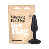 Doc Johnson 5in Black Silicone Vibrating Butt Plug - Model X1 - Unisex Anal Pleasure Toy - Adult Naughty Store