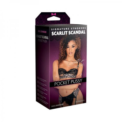 Experience Intense Pleasure with the Signature Strokers Scarlit Scandal Ultraskyn Pocket Pussy Caramel: Satisfy Your Desires with this Lifelike Male Masturbator for Men - Model Number: SS-UPPC-C - Female - Vaginal - Caramel