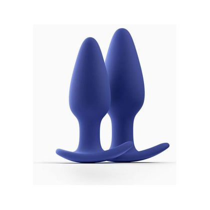 Biird Regii Silicone Anal Plug Set - Model 2 Blue - Unisex Anal Pleasure Toy