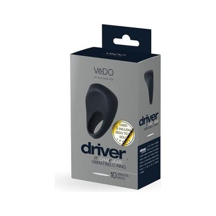 Vedo Driver Rechargeable Vibrating C-ring Black - Adult Naughty Store