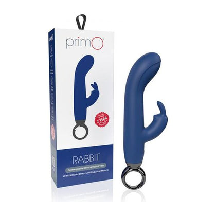 Primo Rabbit Blueberry - Premium True Silicone™ Vibrating Rabbit for Sensual Pleasure - Model PR-3000 - Female - Dual Stimulation - Deep Blue - Adult Naughty Store