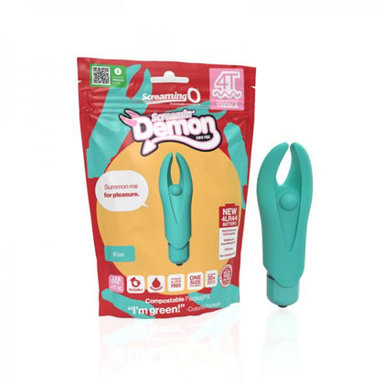 Screaming O 4T Demon Kiwi Compact Clitoral Vibrator - 5 Speeds + 1 Pulse - Ethical & Sustainable - Waterproof - Green