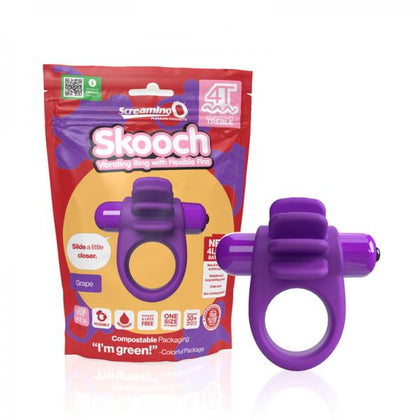 Screaming O Silicone Vibrating Cock Ring - 4T Skooch Grape: Versatile Stimulation for Men, Waterproof and Sustainable