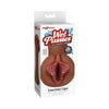 Introducing the Pdx Extreme Wet Pussies Luscious Lips Brown Self-Lubricating Stroker - Model X1 for Men, Designed for Unforgettable Pleasure!