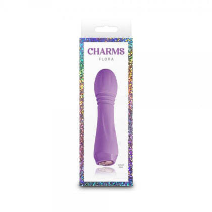 NS Novelties Charms Flora Violet Compact Vibrator - Model VF-001 - Female - Clitoral Stimulation - Purple