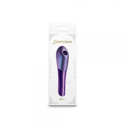 Seduction Nuvo Metallic Purple Air Pulse Silicone Mini Vibe - Model NX110 - Unisex Clitoral and G-Spot Stimulator